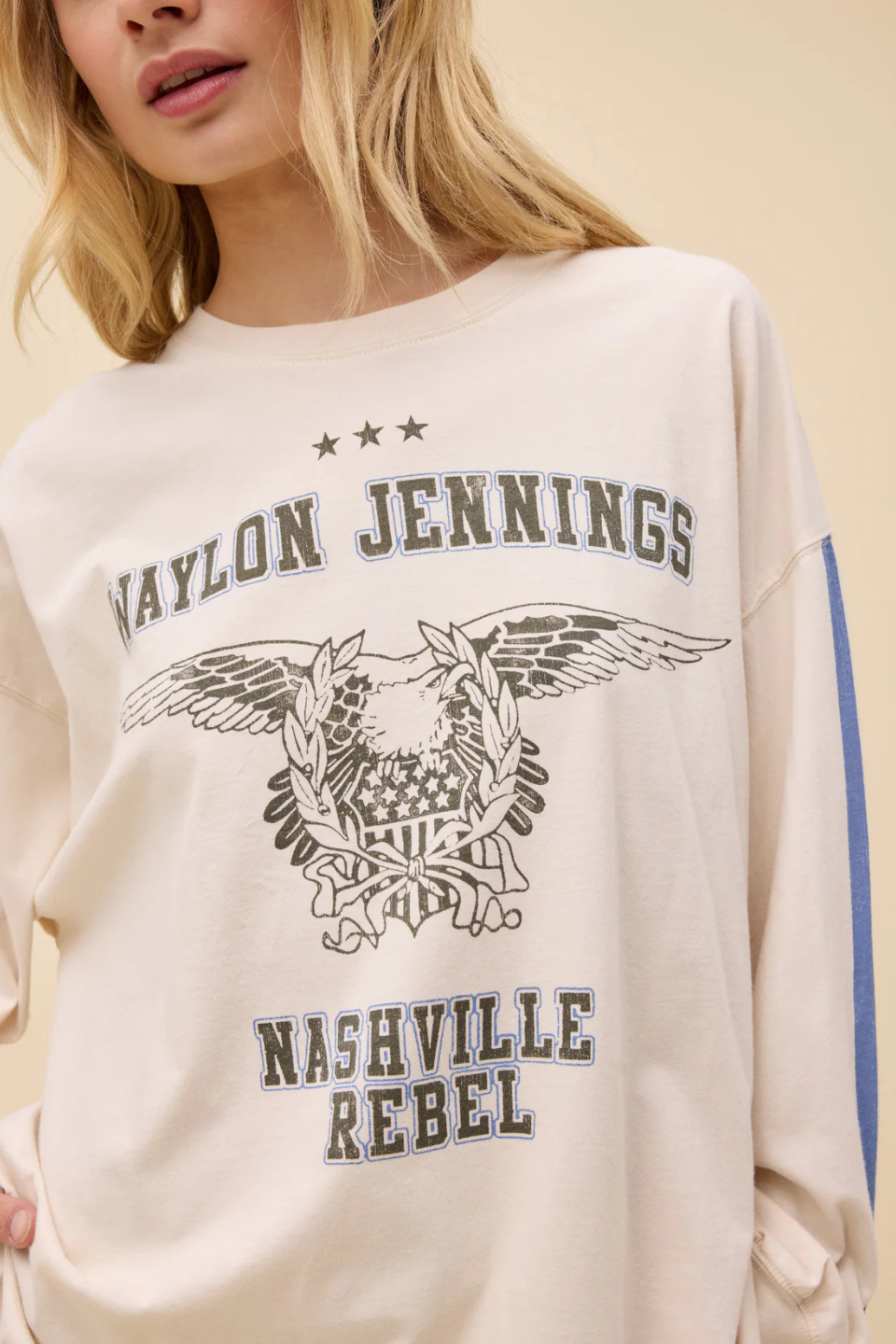Waylon Jennings Nashville Rebel OS Long Sleeve