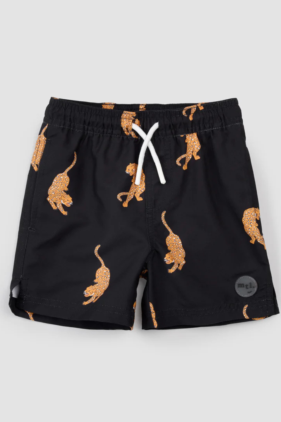 Panther Print on Black Swim Trunks - Hot Peppers Clothing