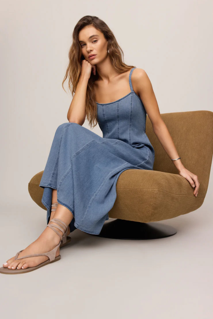 Z Supply Leonora Denim Midi Dress