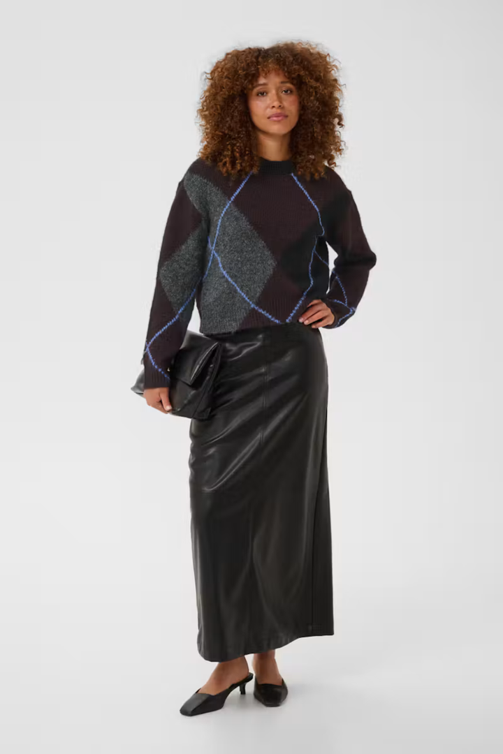 Kaffe Grith Wool Blend Argyle Pullover