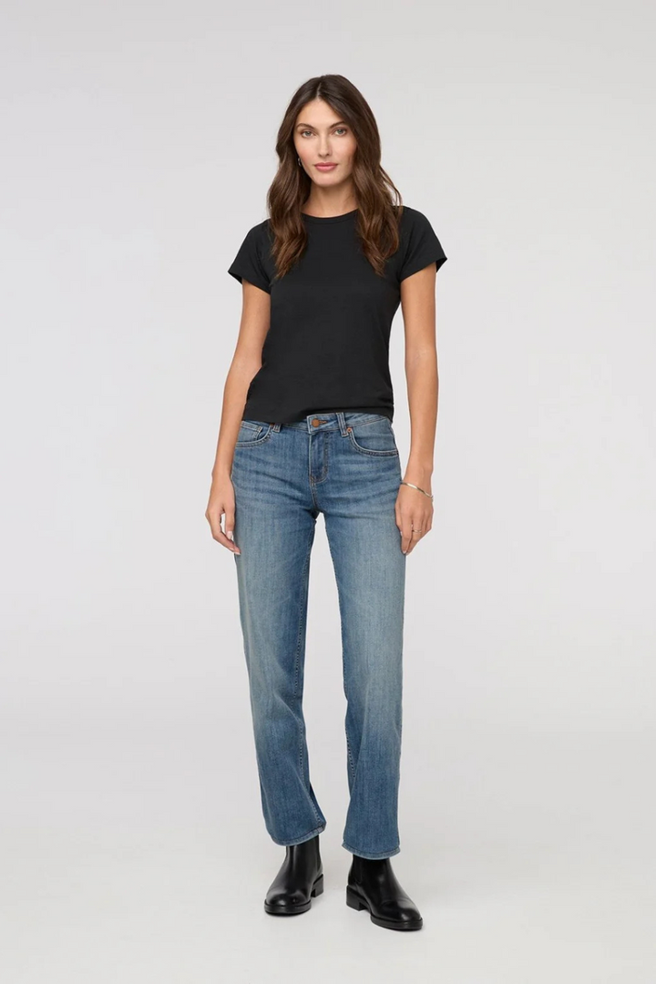 Performance Denim Mid Rise Straight