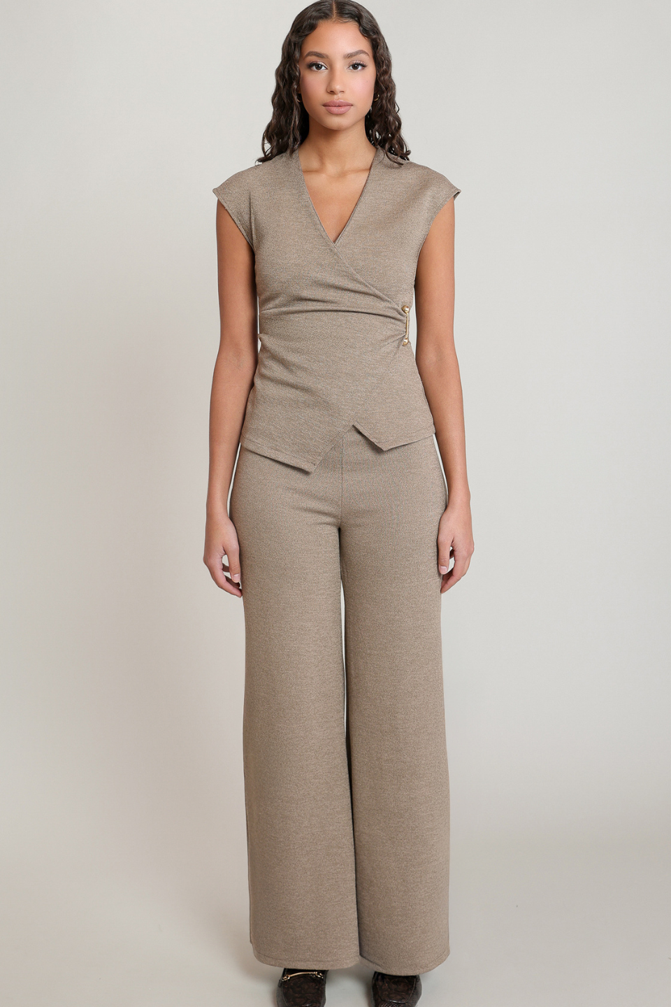 Dex Saoirse Cross-Wrap Knit Top
