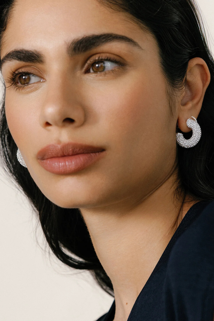 HILLBERG &amp; BERK Sparkle Chunky Hoops