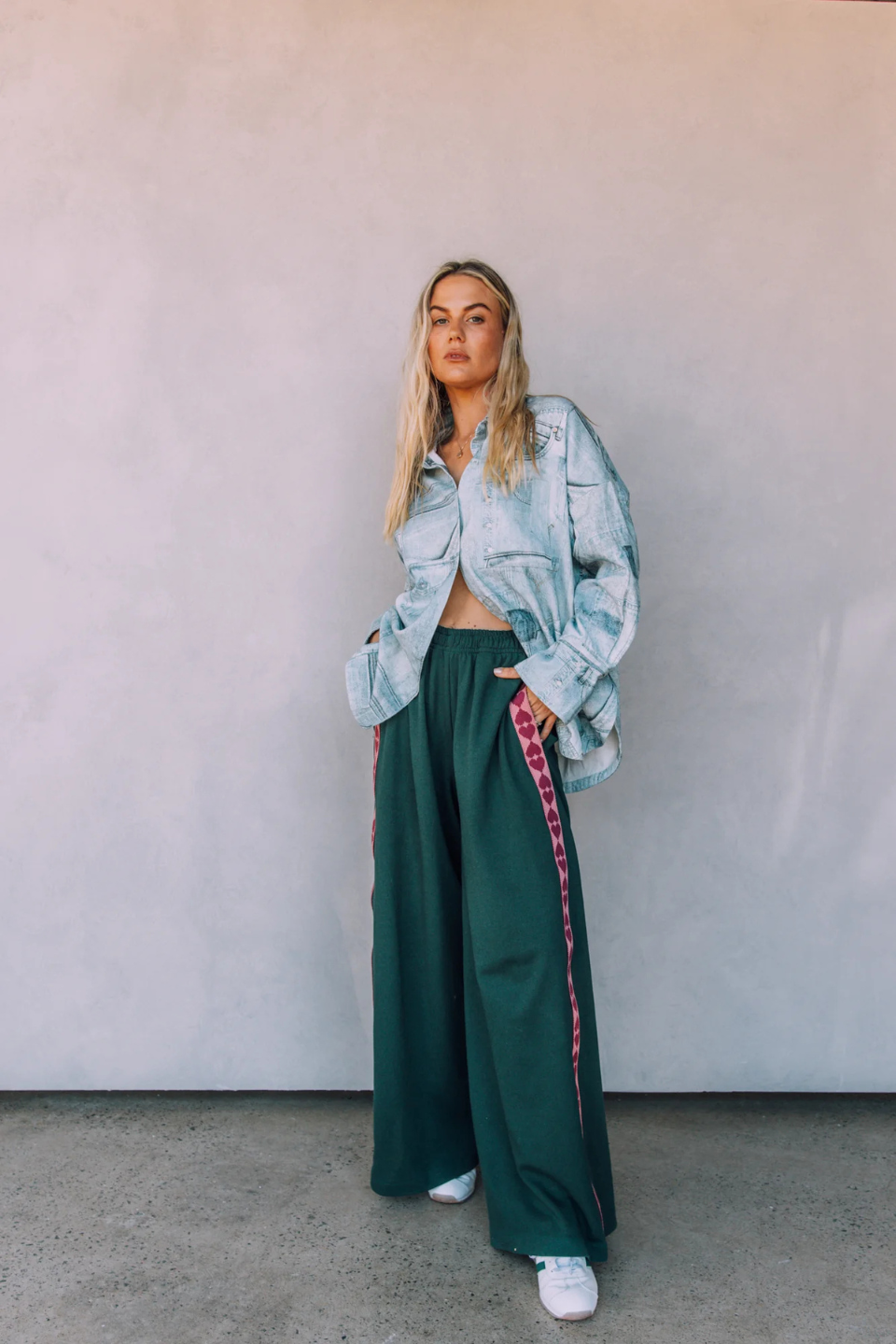 SABBI THE RAVING HEARTS PANTS - GREEN