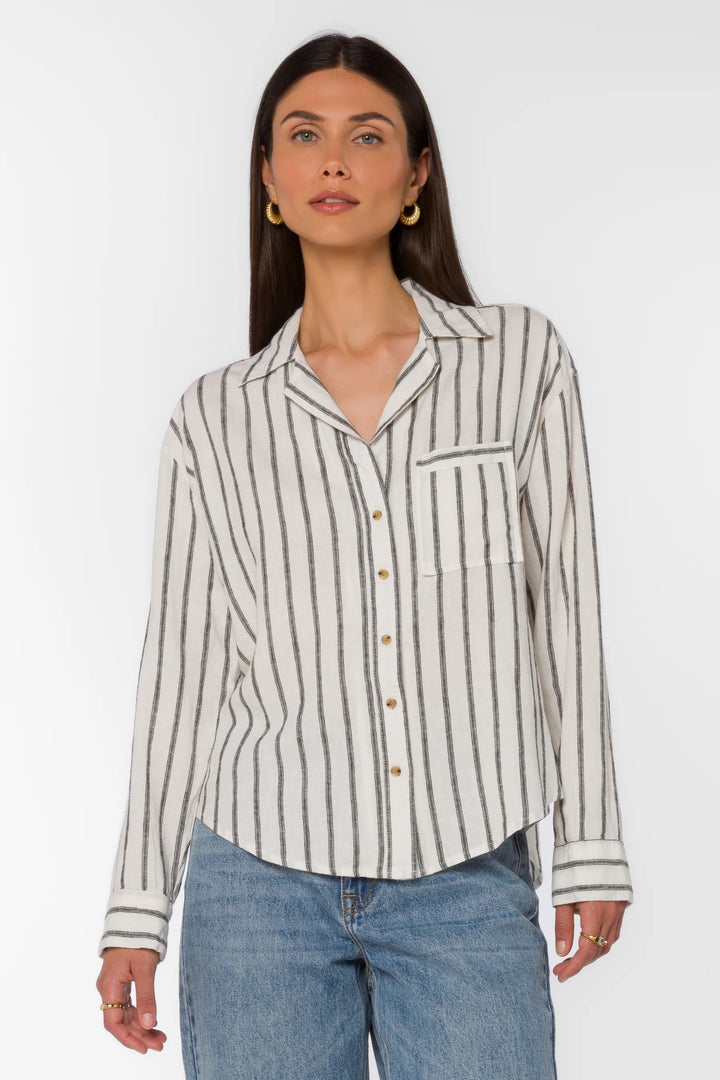 Lyla Black Stripe Shirt