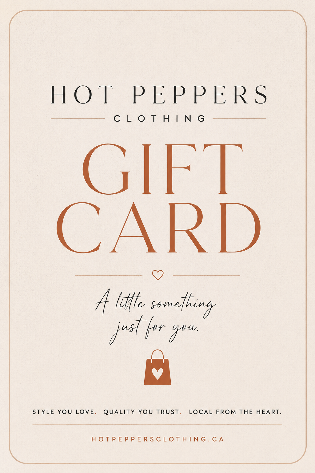 Digital Gift Card Hot Peppers Clothing