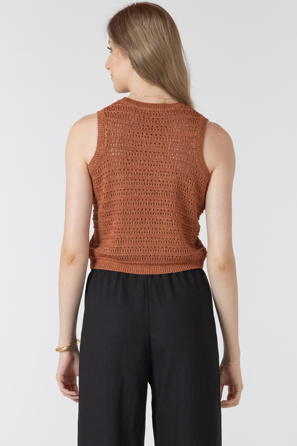 Black Tape Marlowe Crochet Sweater Top - Hot Peppers Clothing