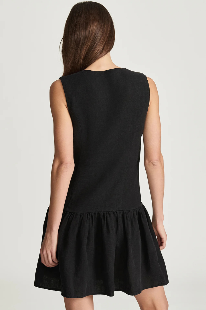 Mavi Linen Drop Waist Mini Dress