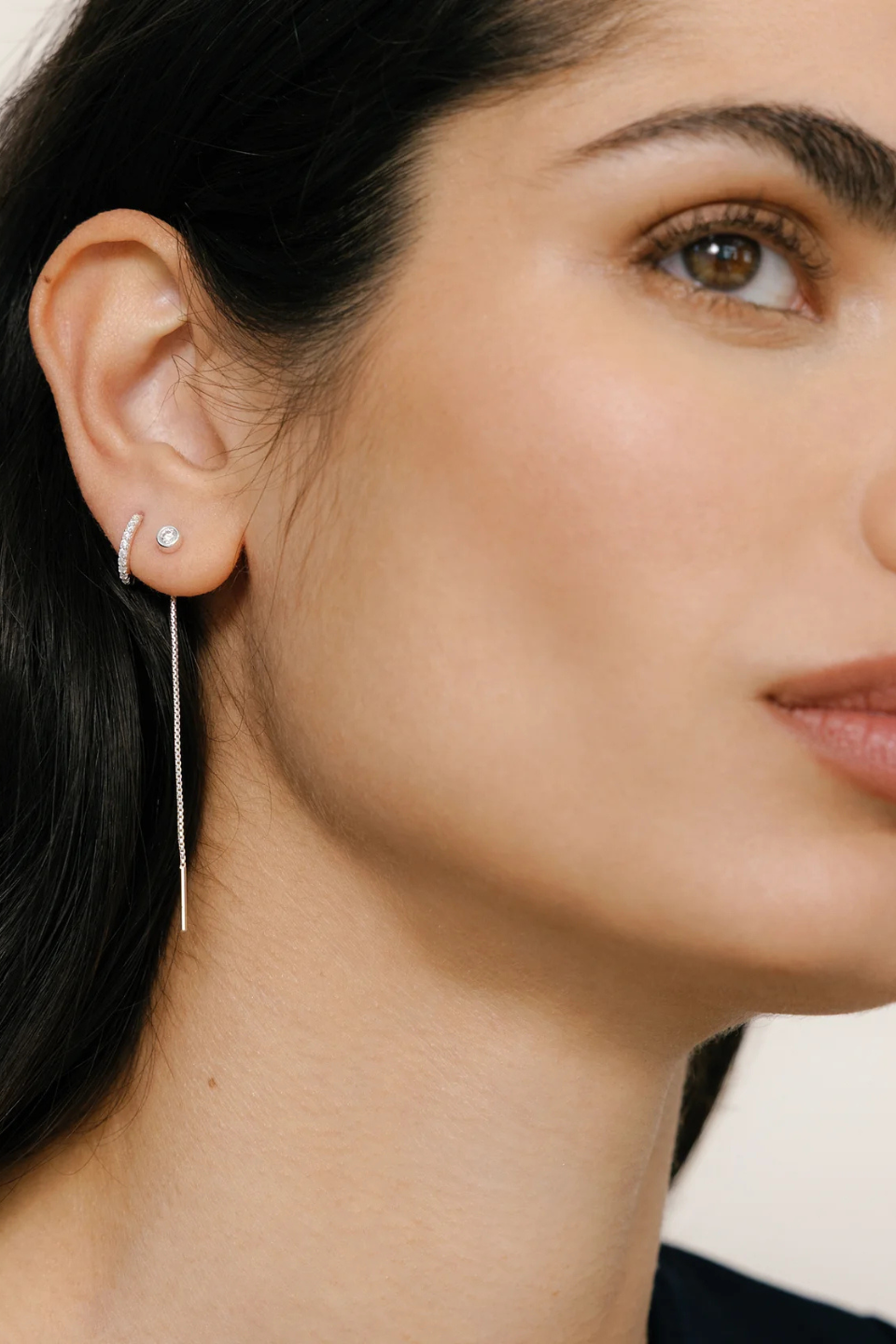 HILLBERG &amp; BERK Bezel Threader Earrings