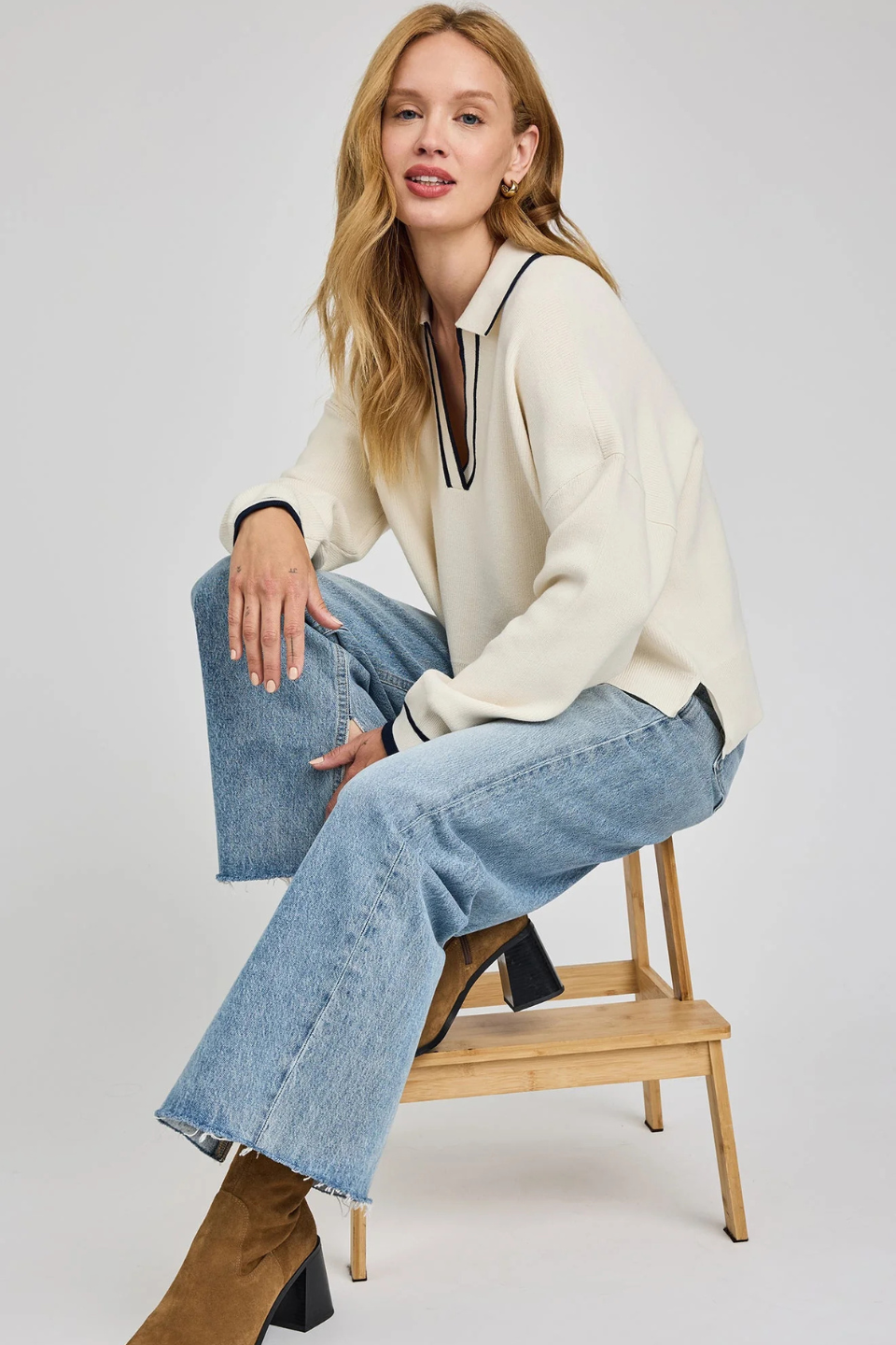 Tristan V-Neck Sweater - Hot Peppers Clothing