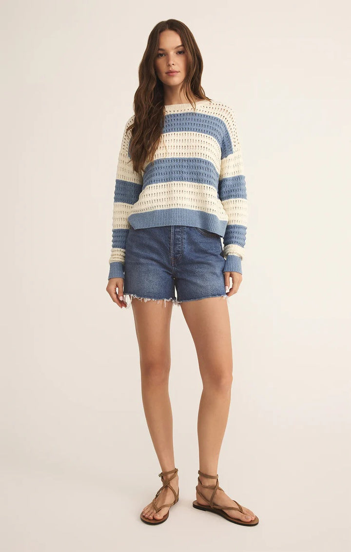 Bonaparte Stripe Crochet Sweater