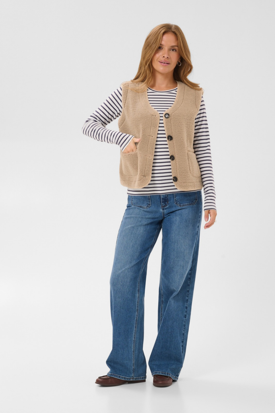 Kaffe Linn Reversible Teddy Vest
