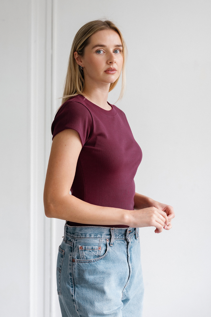 Brunette The Label Ribbed Tee