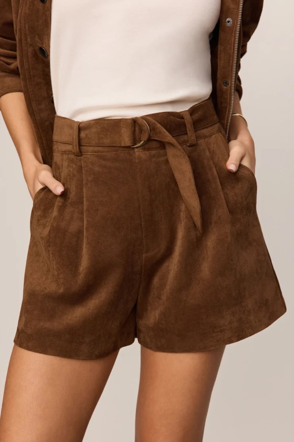 Z Supply Ivory Suede Short