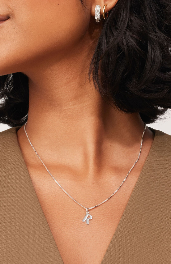 Box Chain Slider Necklace in Silver