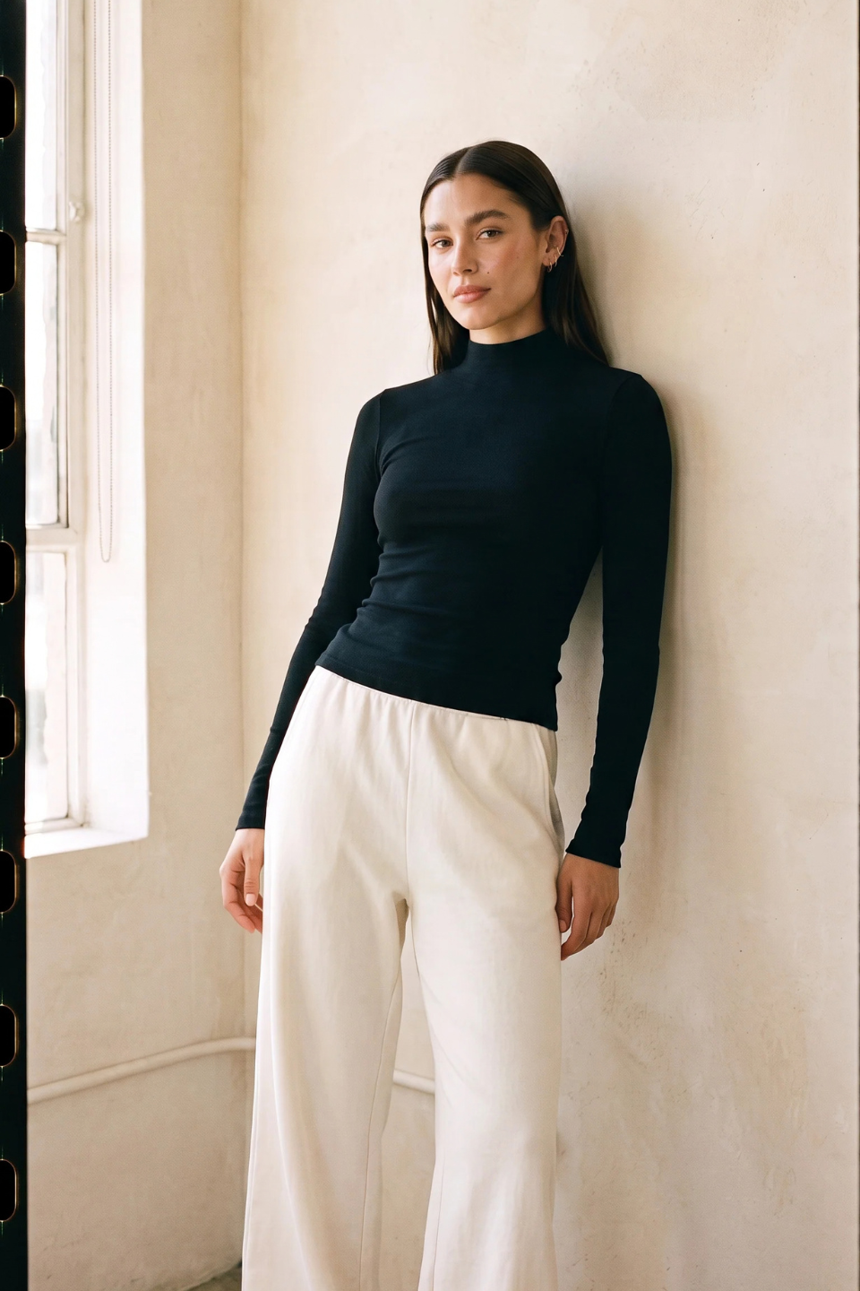 Priv Form Mockneck Long Sleeve Black