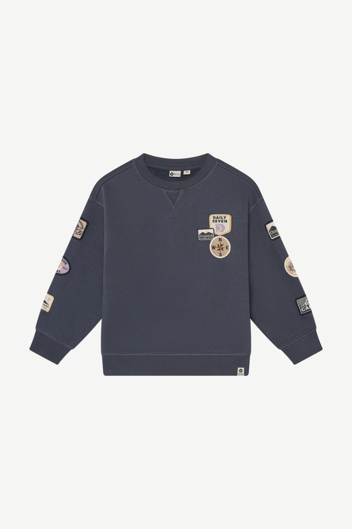 Daily Seven Sweater - Badges - Odyssey Gray