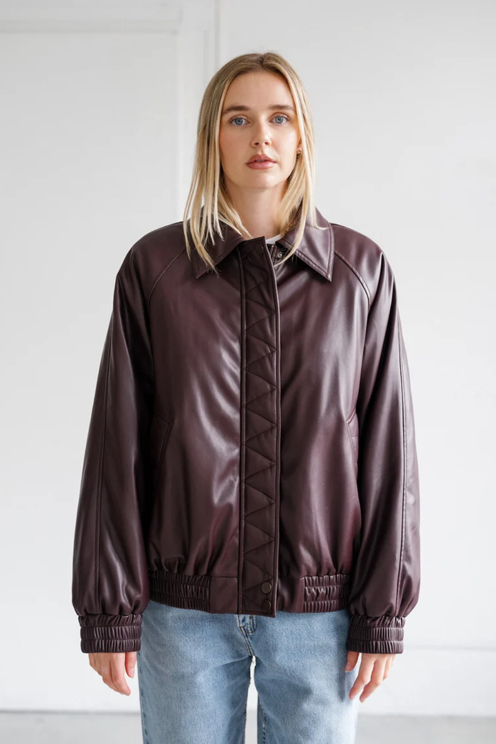 Brunette The Label Oversized Bomber