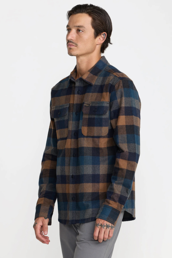 RVCA Dayshift Blanket Flannel Long Sleeve Shirt