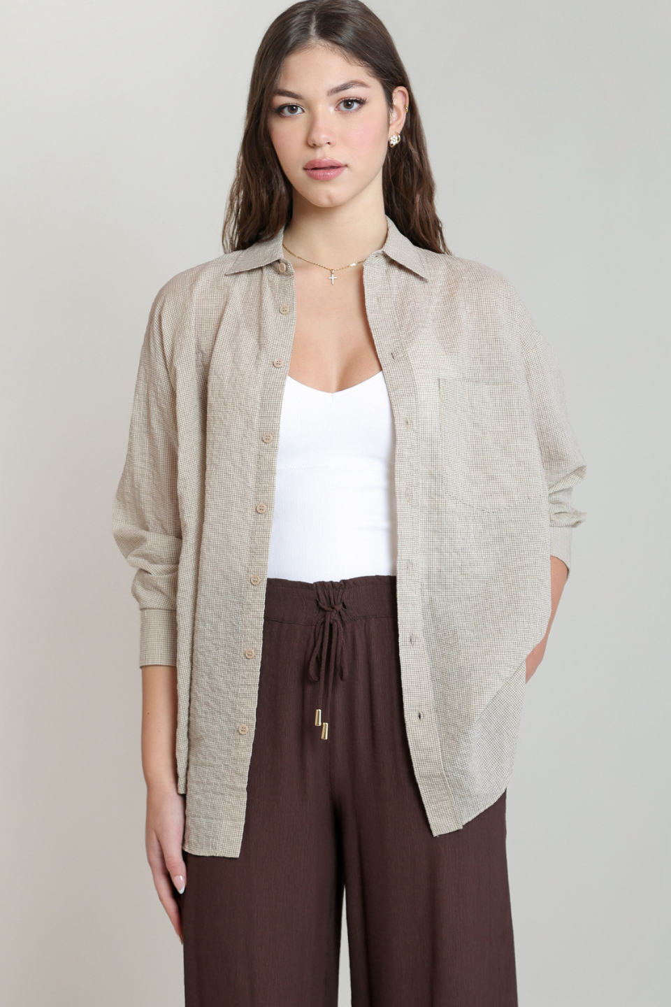 Dex Sadie Oversized Textured Shirt