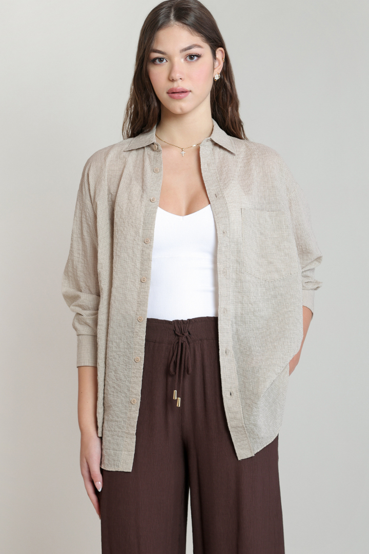 Dex Sadie Oversized Textured Shirt