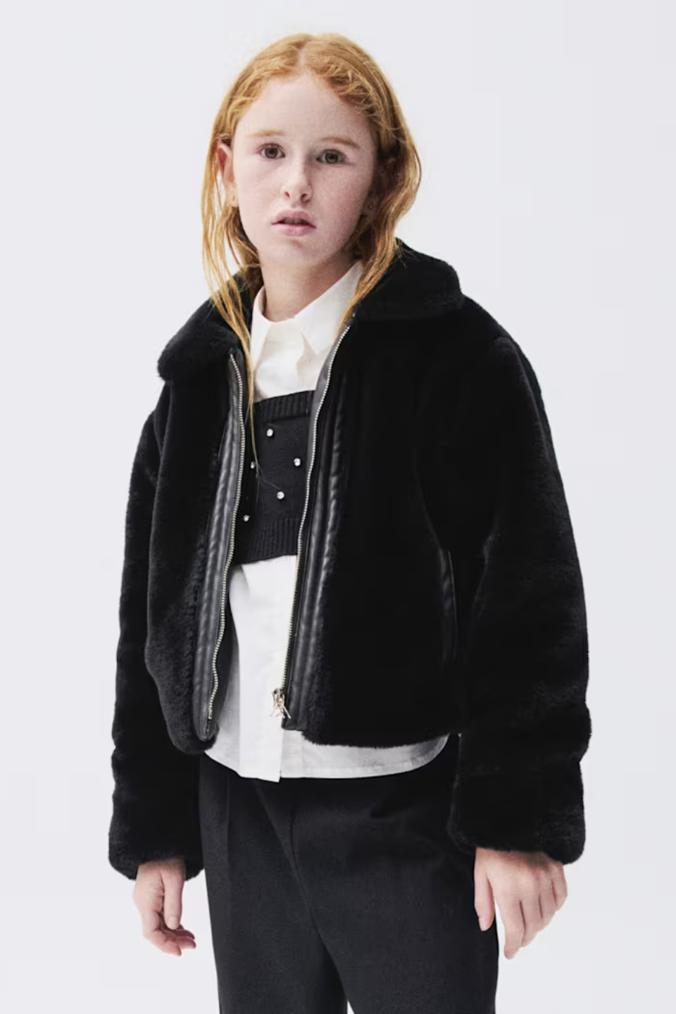 Mayoral Girl Faux Fur Coat