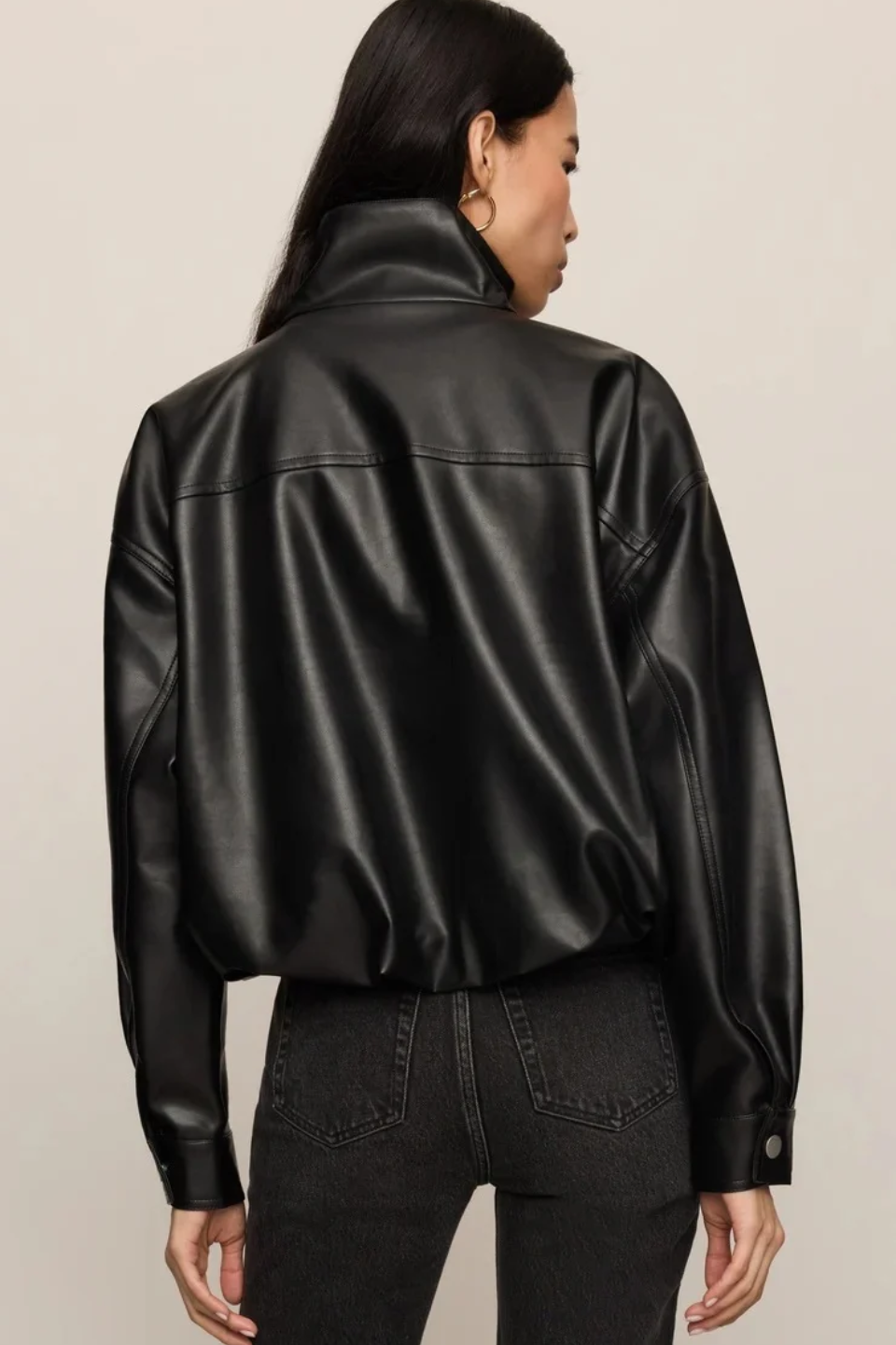 Z Supply Corin Faux Leather Bubble Jacket