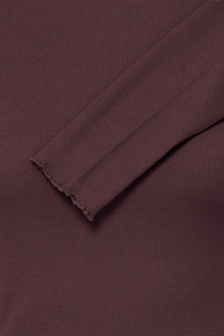 b.young Tone Ribbed Long-Sleeve Top