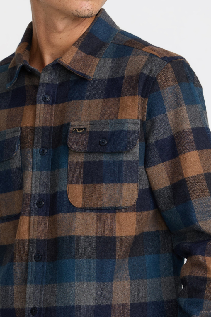 RVCA Dayshift Blanket Flannel Long Sleeve Shirt