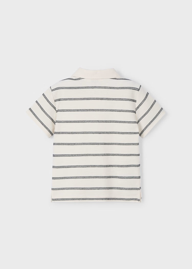 Stripe Polo Shirt With Pocket