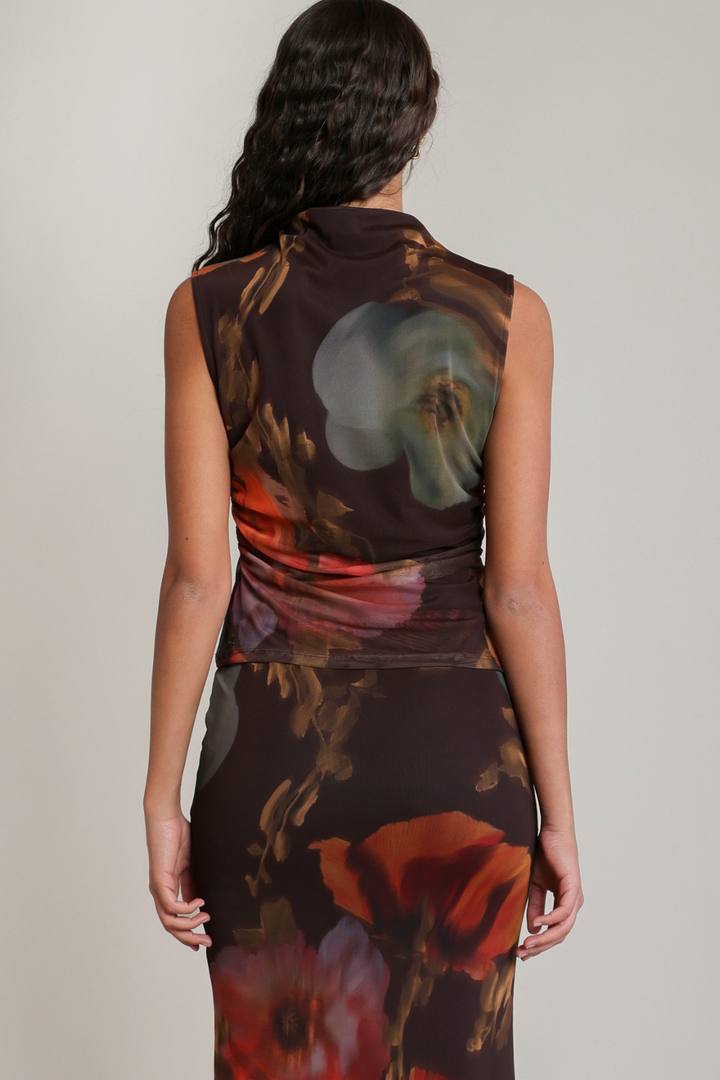 Dex Ava Mesh Floral Top