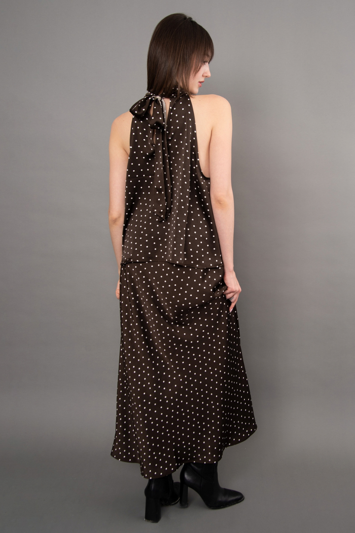 RD Style Alicent Printed Satin A-Line Maxi Skirt