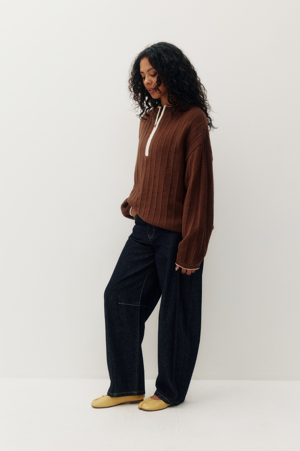 Kuwalla Women’s Outline Half-Zip Sweater