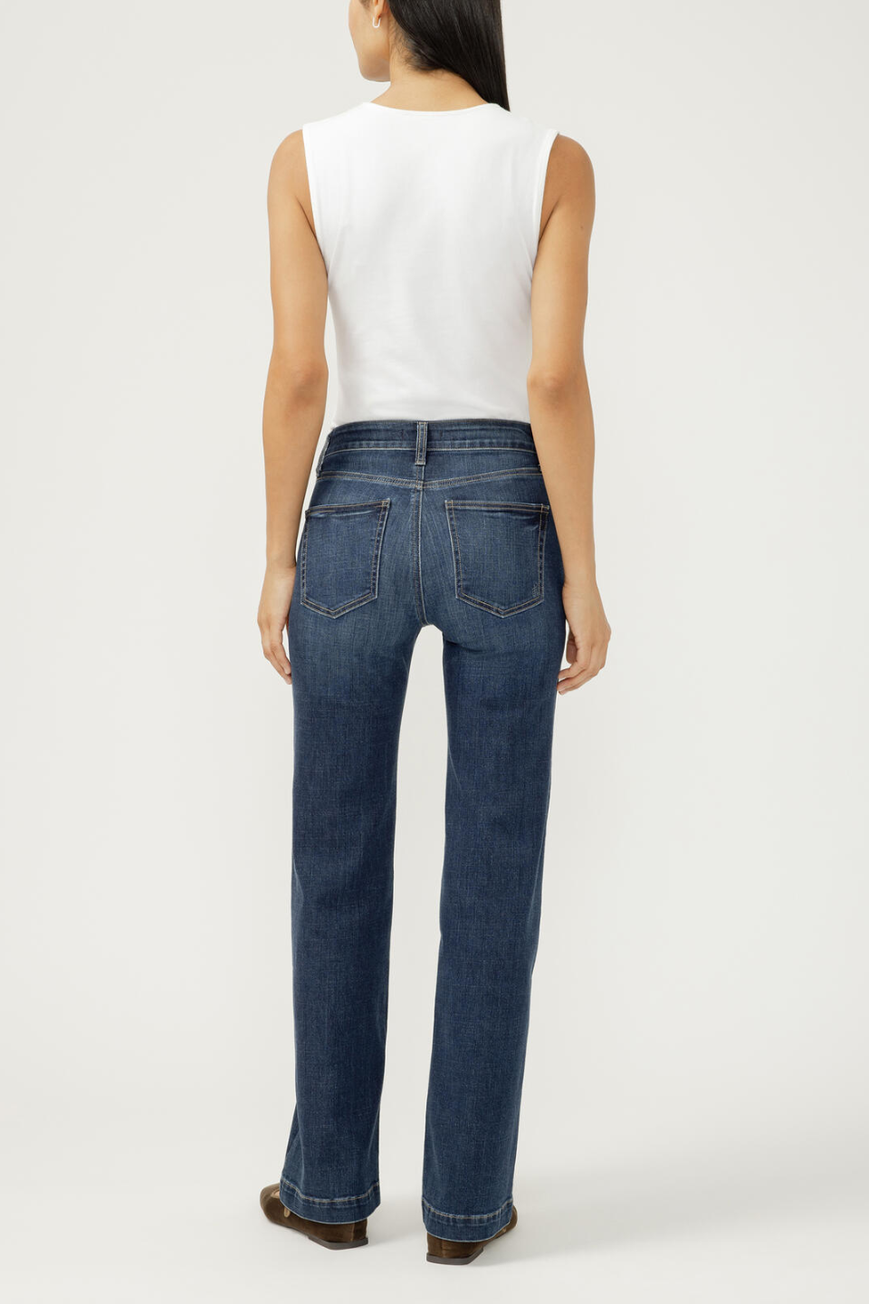 Avery High Rise Luxe Stretch Trouser Leg Jeans