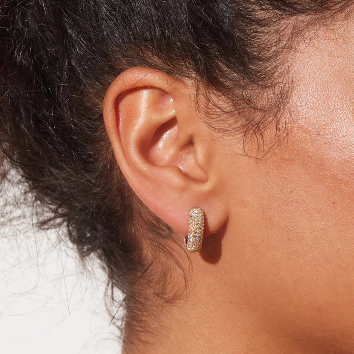 Sea Salt & Mermaid Blush Reversible Sparkle Hoop Earrings