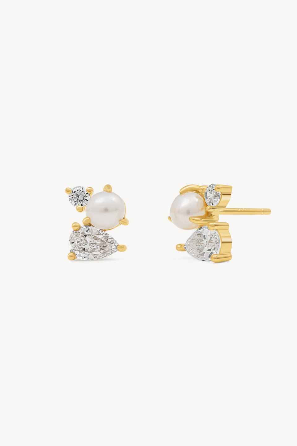 HILLBERG &amp; BERK Pearl Cluster Studs