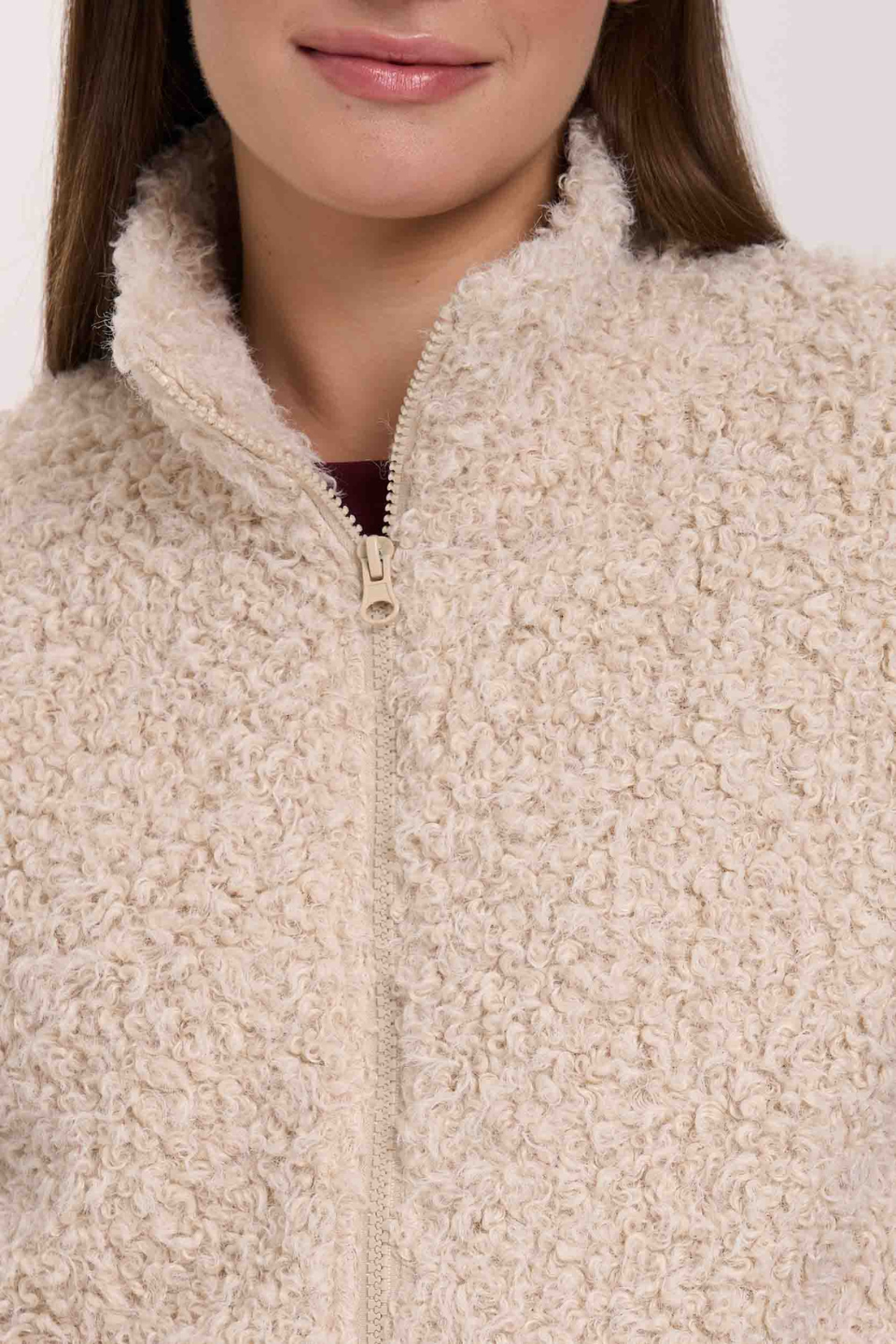 24Colours Ingrid Bouclé Zip Vest