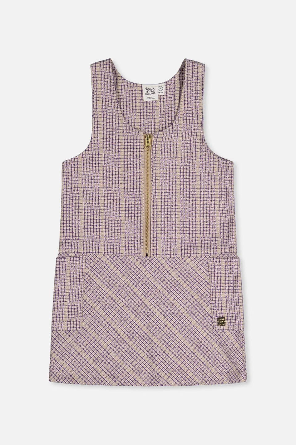 Deux Par Deux Jumper Purple Checkered