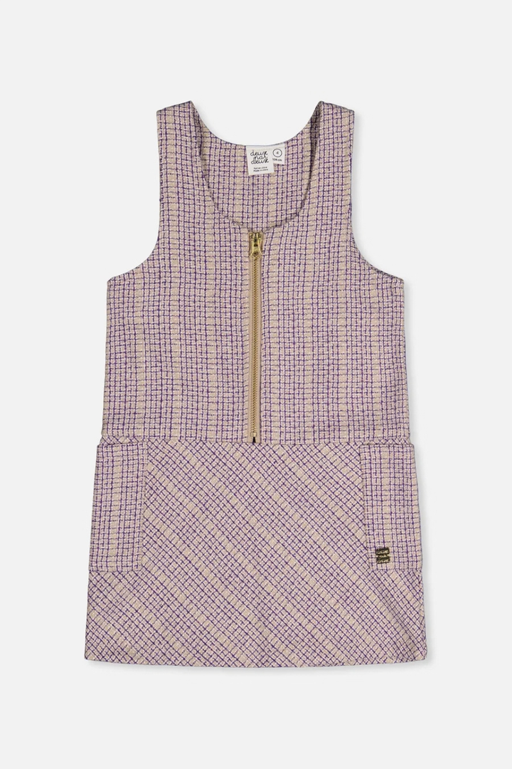 Deux Par Deux Jumper Purple Checkered
