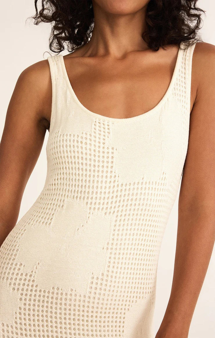 Praya Fleur Crochet Midi Dress