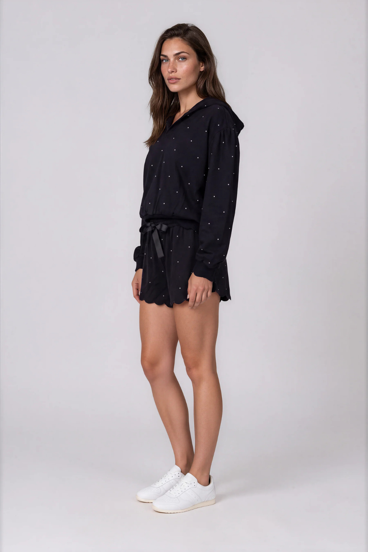 Priv Noemie Polka Dot Fleece Hoodie