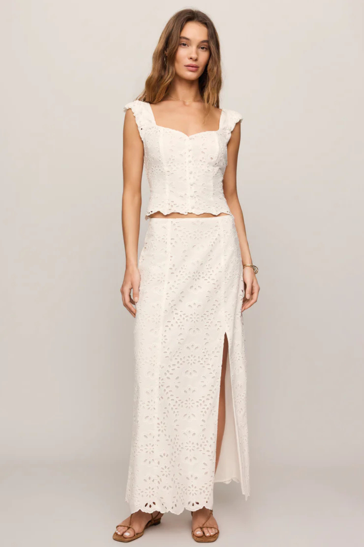 Z Supply Emrie Eyelet Cropped Top