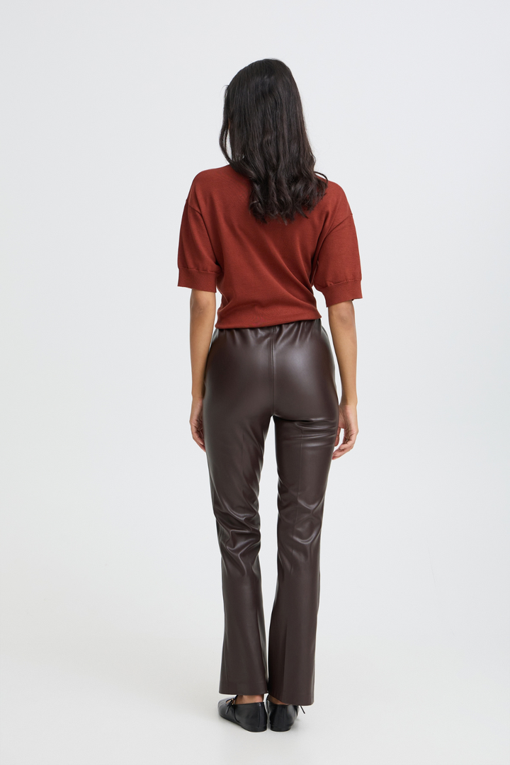 b.young Daja Coated Flare Trousers
