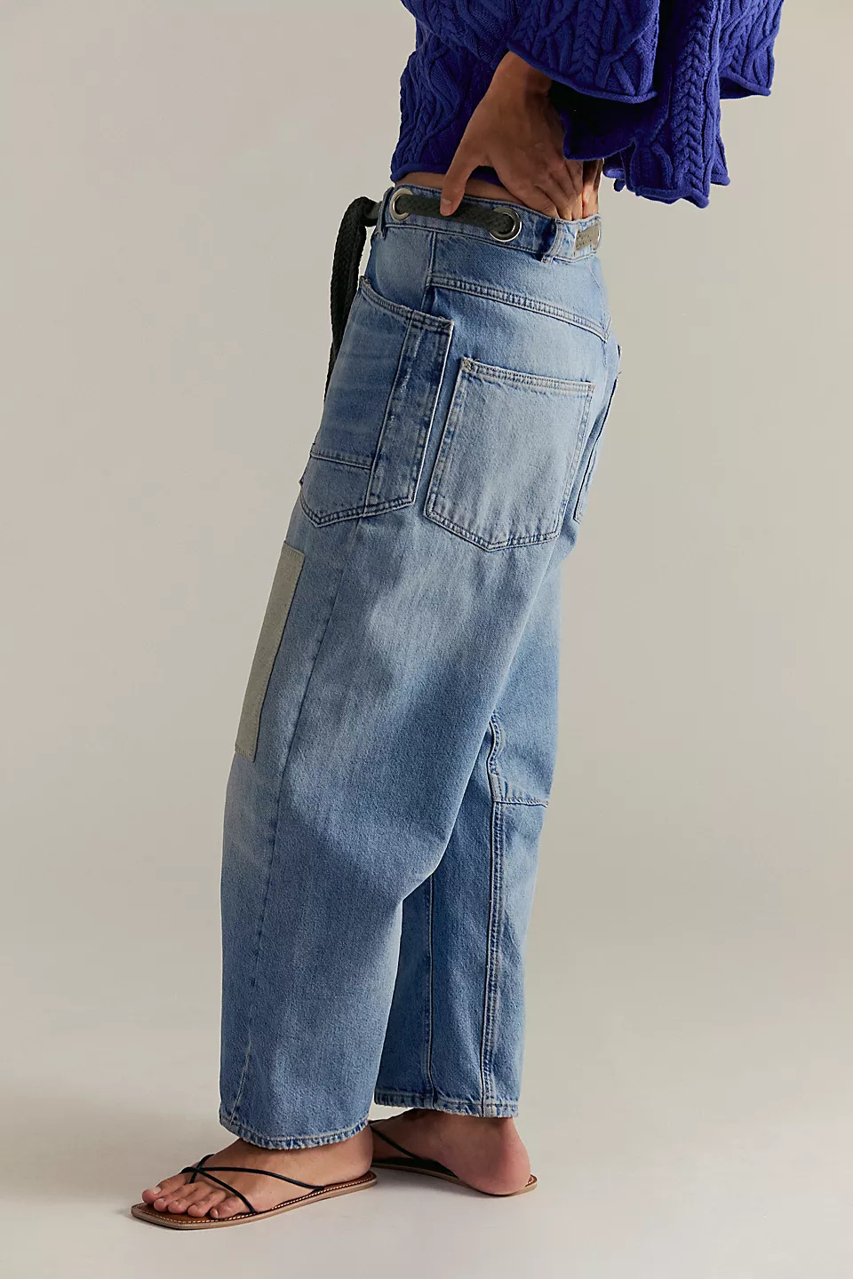 We The Free Moxie Pull-On Barrel Jeans FREE PEOPLE