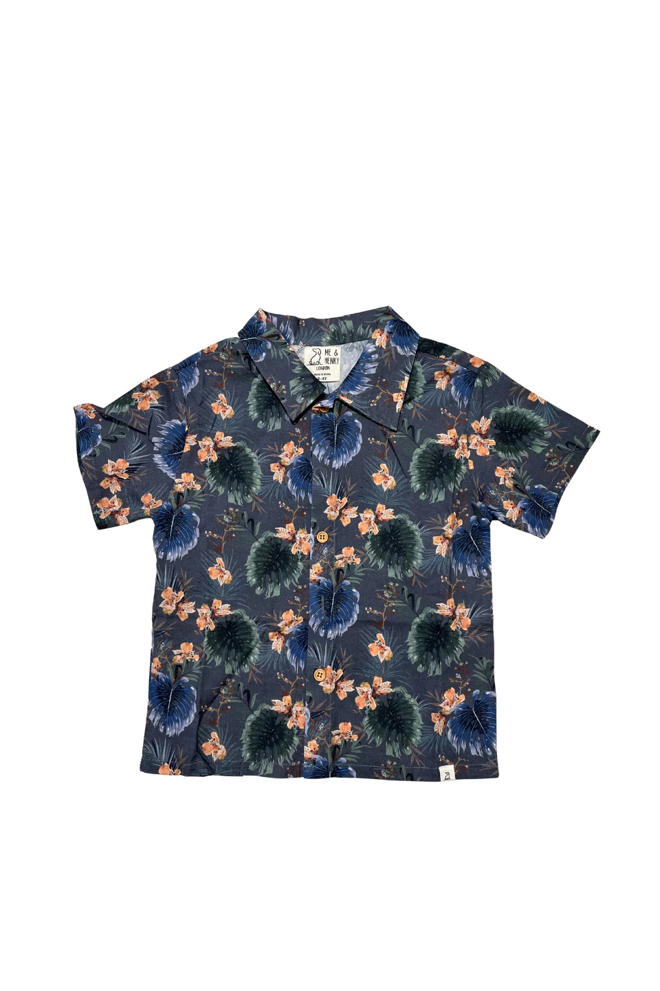 Youth MAUI Navy Floral Woven Shirt - Hot Peppers Clothing