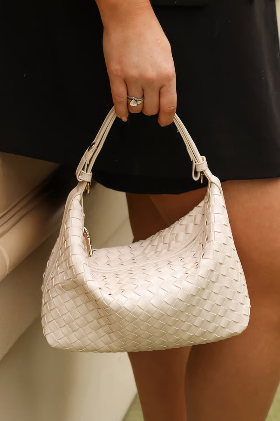 LOUENHIDE Madeline Shoulder Bag in Vanilla - Hot Peppers Clothing