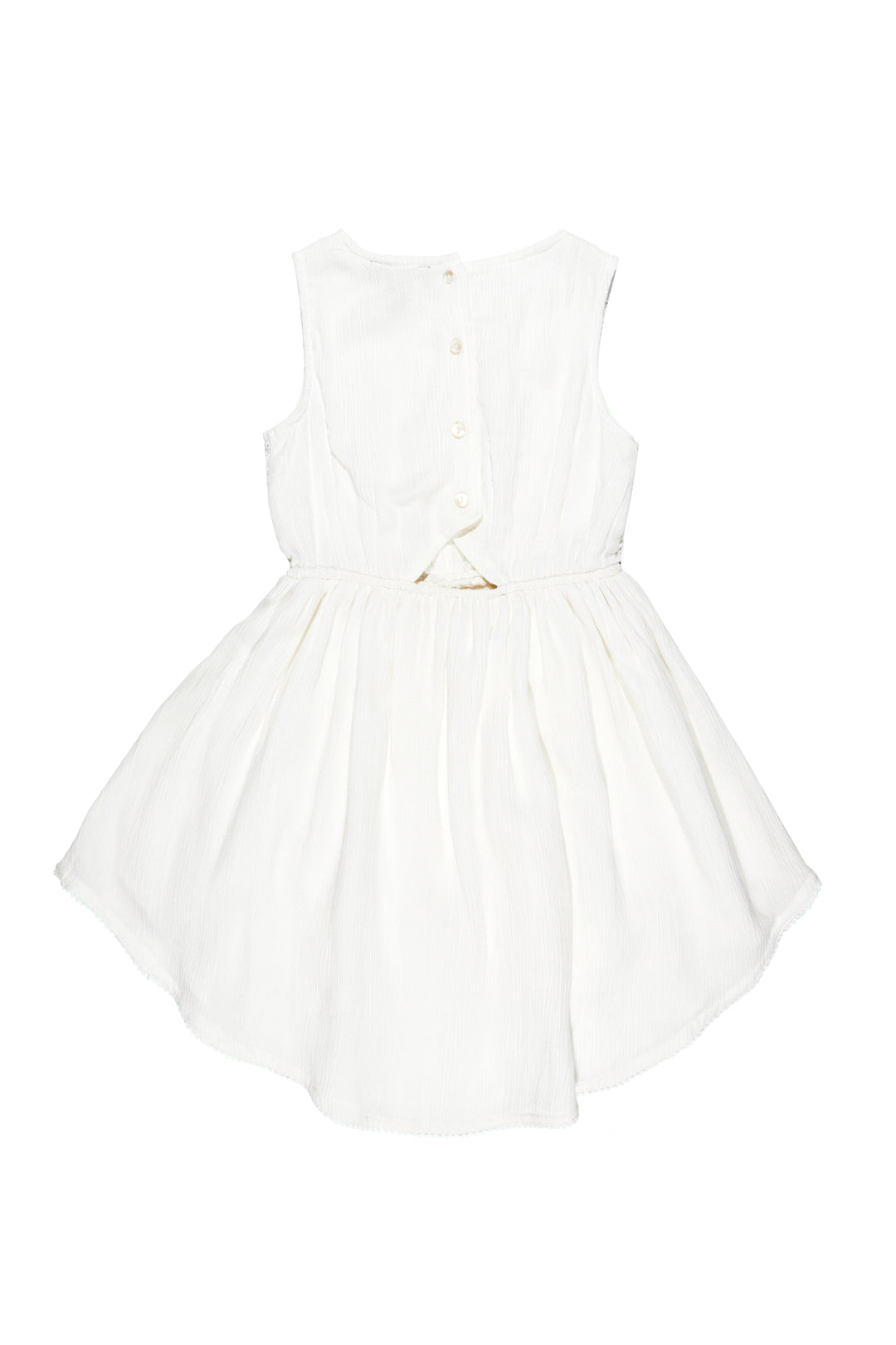 Off-White Lace High-Low Dress