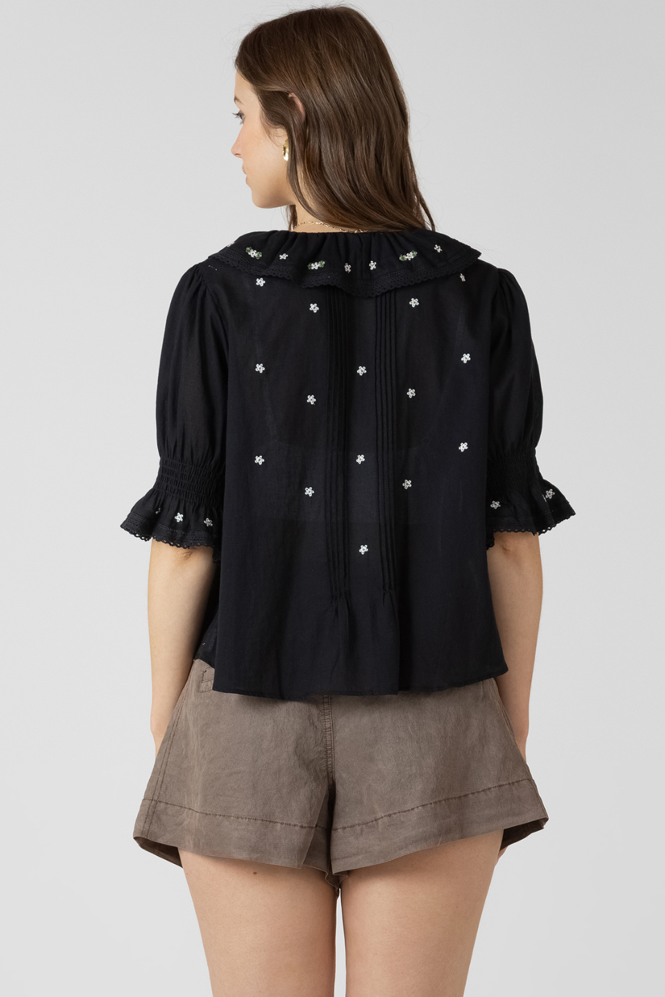 Dex Hannah Ruffle Embroidered Blouse - Hot Peppers Clothing
