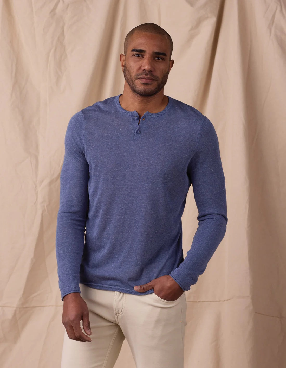 Summer Linen-Blend Henley