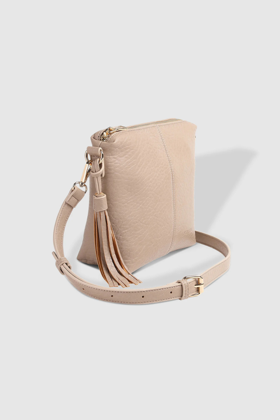 Kasey Textured Crossbody Bag in Putty